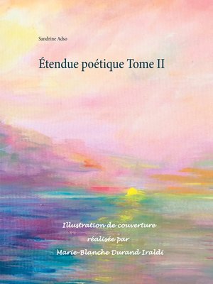 cover image of Étendue poétique Tome II